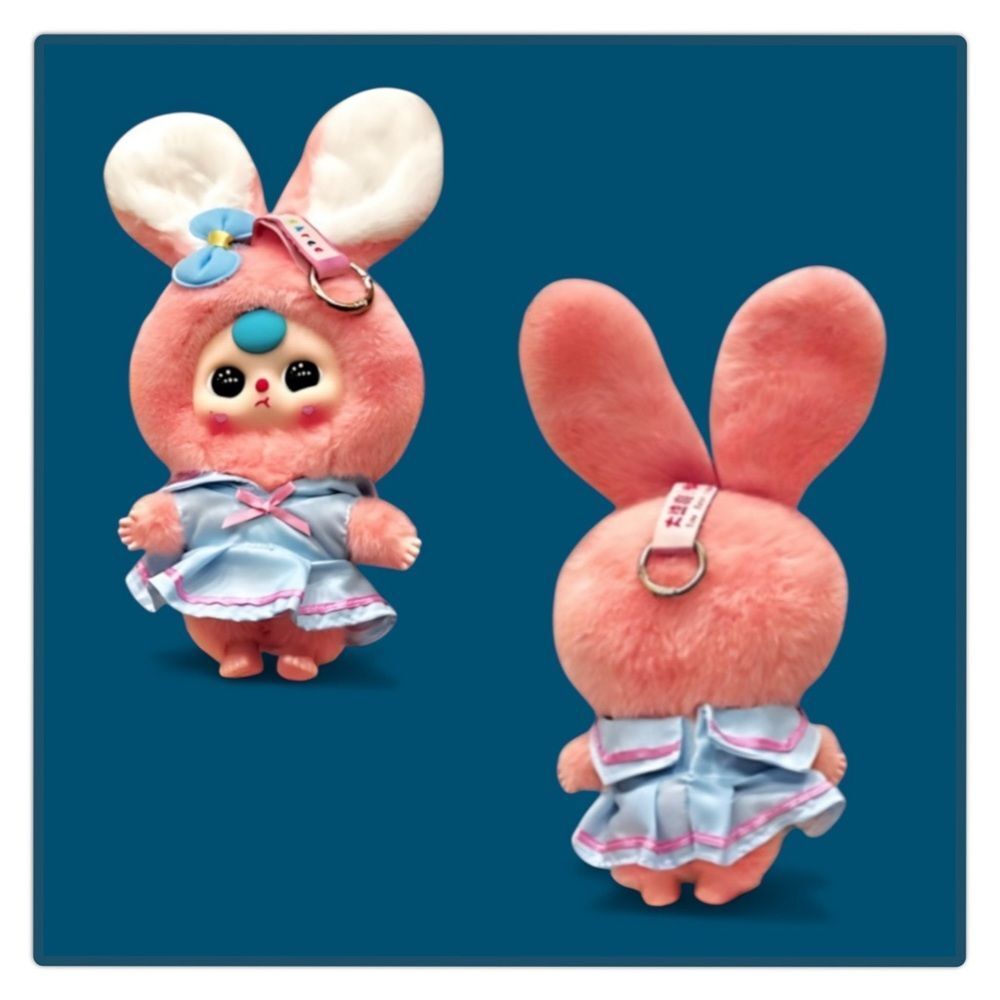 Baby Three Macaron Rabbit Stuffed Pendant - Picture 2 of 16